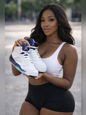Sz 6y GS / 7.5 Wmns Air Jordan 5 Retro GS Grape 2025 HQ7980-100 Youth